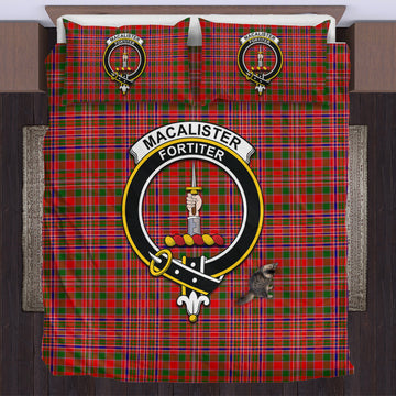MacAlister Modern Tartan Bedding Set with Family Crest