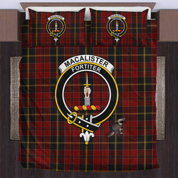 MacAlister of Skye Tartan Bedding Set with Family Crest