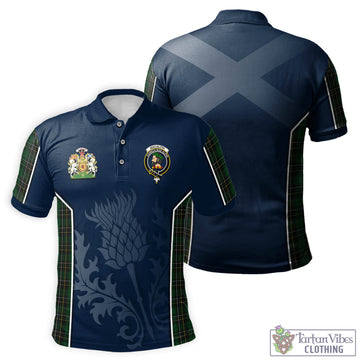 MacAlpine (MacAlpin) Tartan Men's Polo Shirt with Family Crest and Scottish Thistle Vibes Sport Style