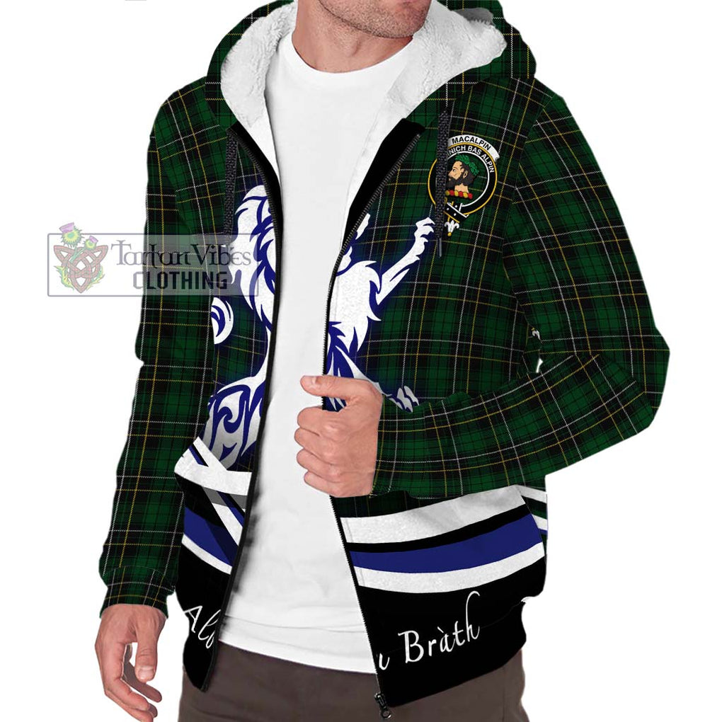 MacAlpine (MacAlpin) Tartan Sherpa Hoodie with Alba Gu Brath Regal Lion Emblem Unisex S - Tartanvibesclothing Shop