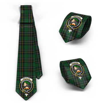 MacAlpine (MacAlpin) Tartan Classic Necktie with Family Crest