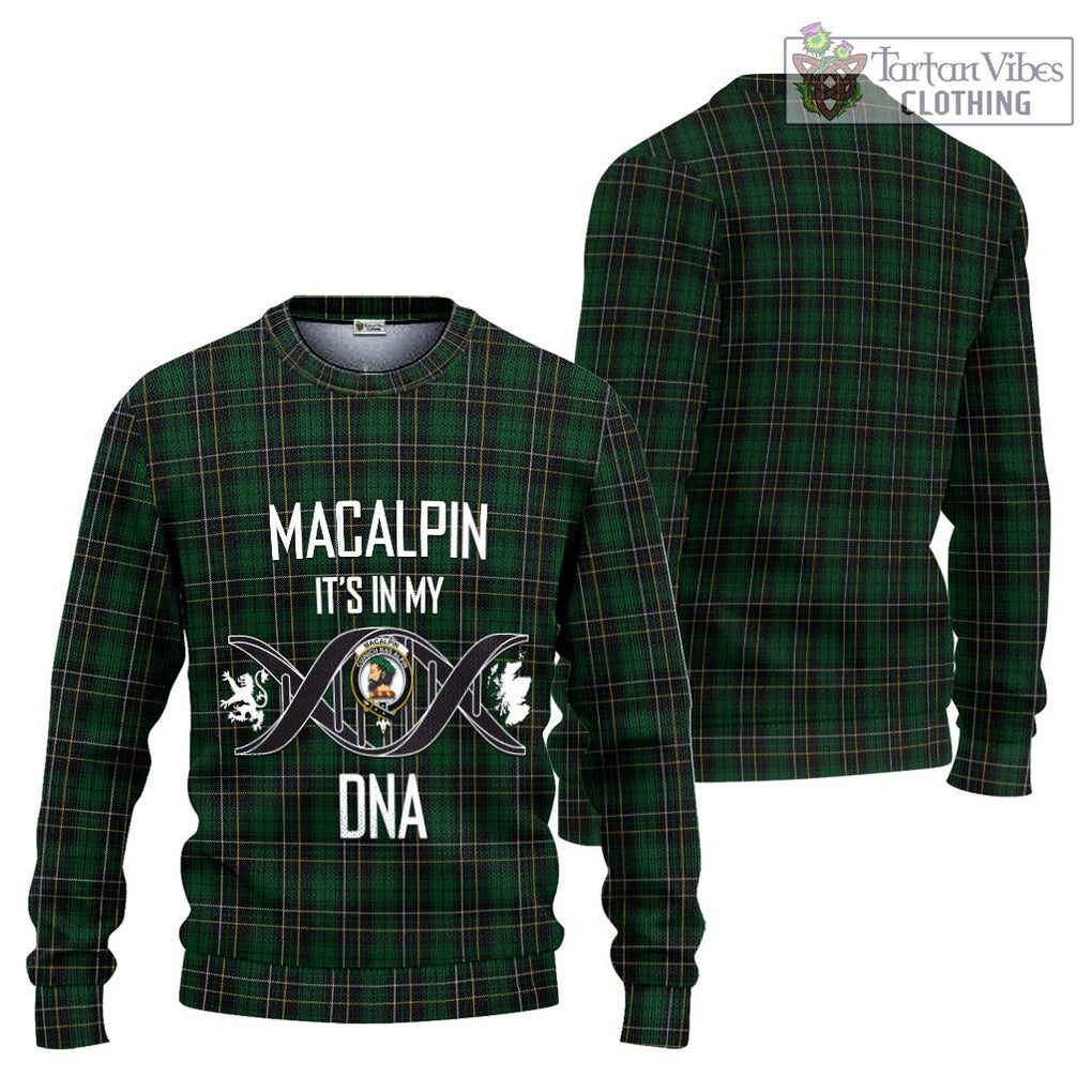 MacAlpine (MacAlpin) Tartan Ugly Sweater with Family Crest DNA In Me Style Unisex - Tartan Vibes Clothing