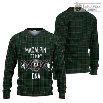 MacAlpine (MacAlpin) Tartan Ugly Sweater with Family Crest DNA In Me Style