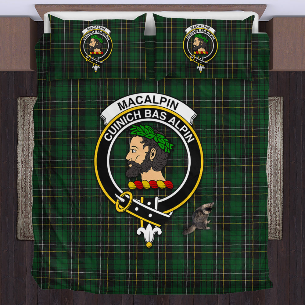 MacAlpine (MacAlpin) Tartan Bedding Set with Family Crest US Bedding Set - Tartan Vibes Clothing