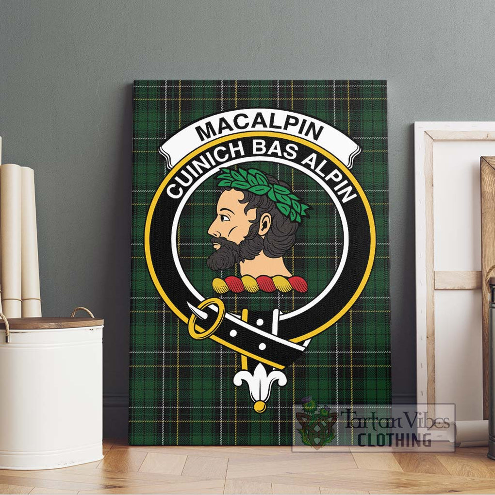 MacAlpine (MacAlpin) Tartan Canvas Print Wall Art with Family Crest Without Frame - Tartan Vibes Clothing