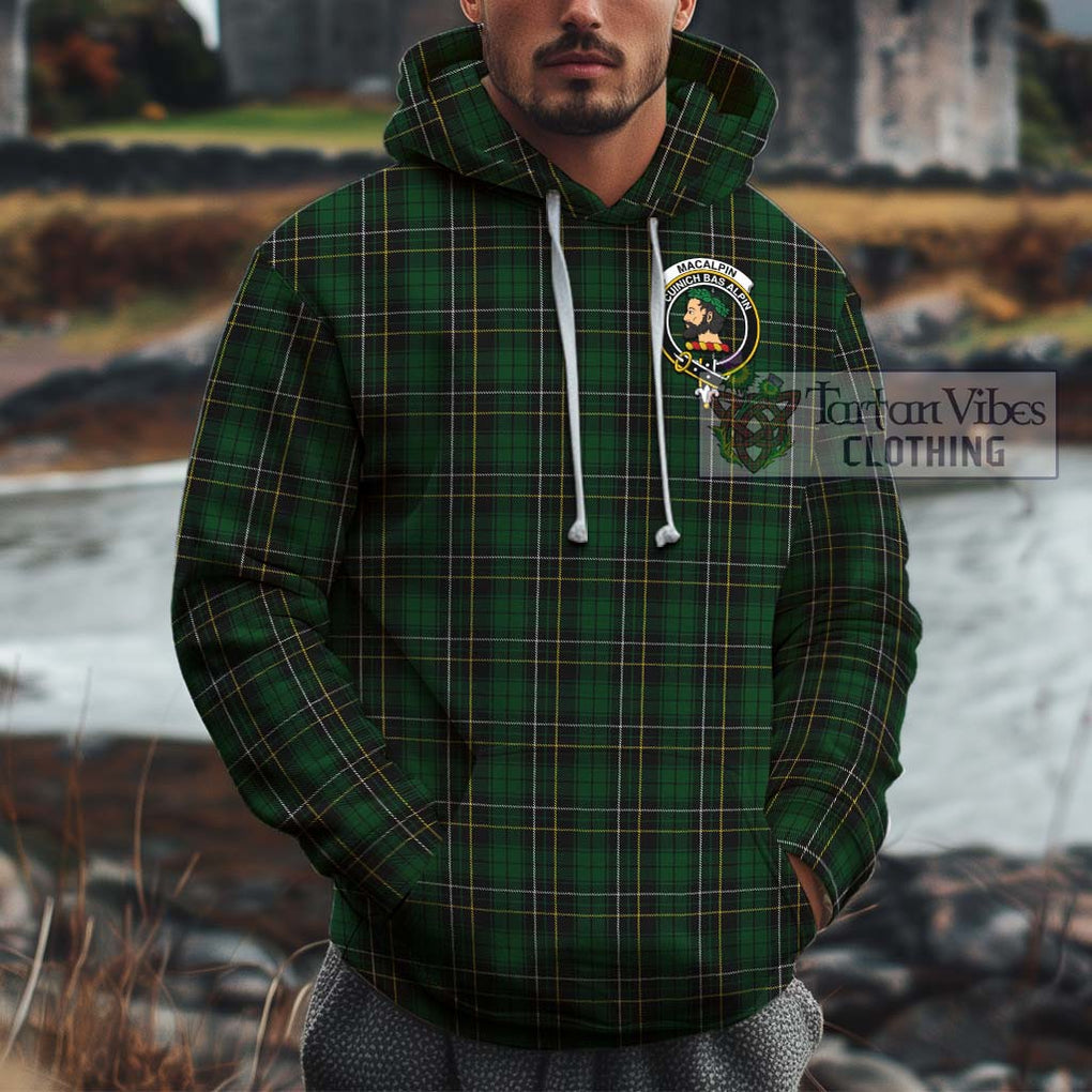 MacAlpine (MacAlpin) Tartan Cotton Hoodie with Family Crest Pullover Hoodie XS - Tartan Vibes Clothing