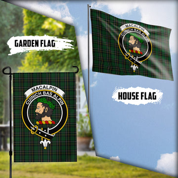 MacAlpine (MacAlpin) Tartan Flag with Family Crest