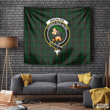 MacAlpine (MacAlpin) Tartan Tapestry Wall Hanging and Home Decor for Room with Family Crest