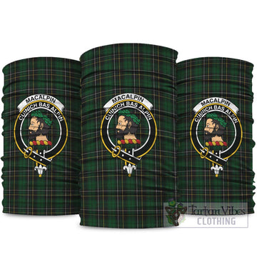 MacAlpine (MacAlpin) Tartan Neck Gaiters, Tartan Bandanas, Tartan Head Band with Family Crest