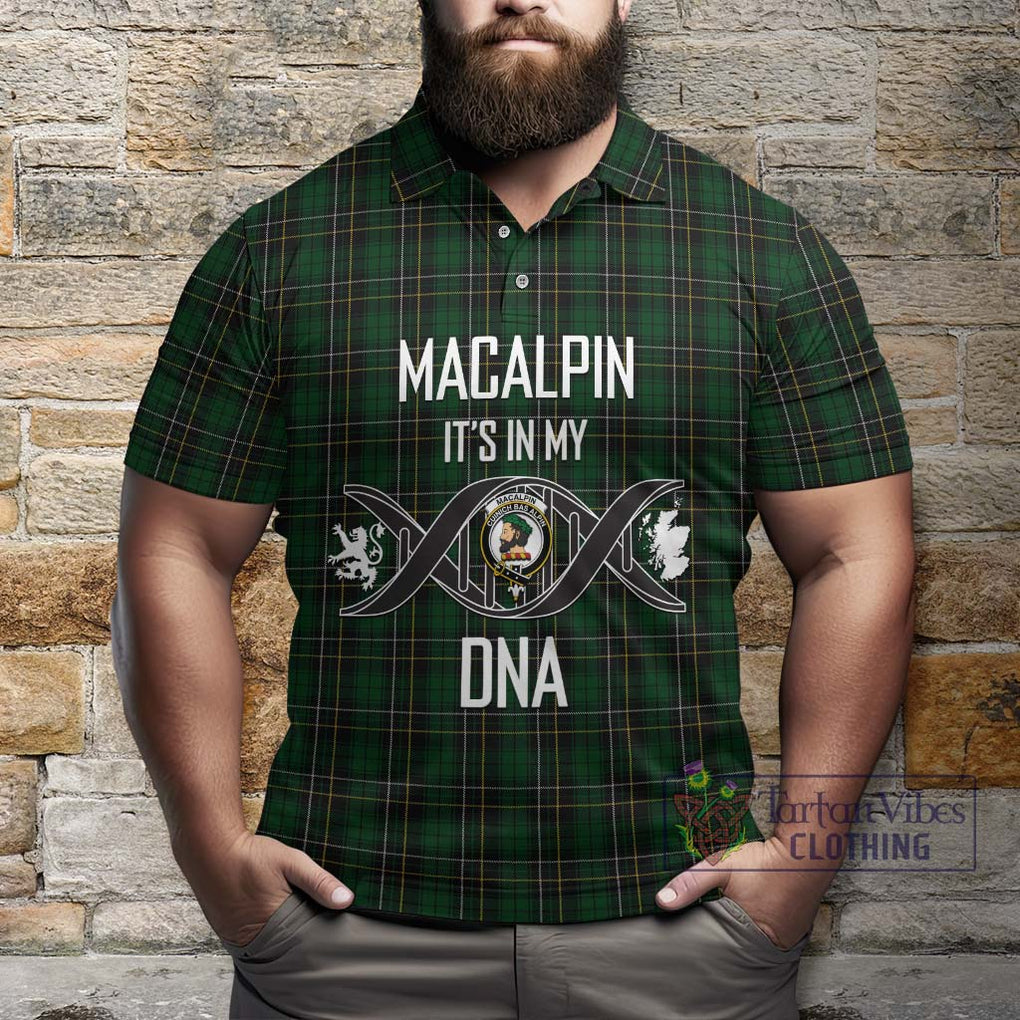 MacAlpine (MacAlpin) Tartan Polo Shirt with Family Crest DNA In Me Style Kid - Tartan Vibes Clothing