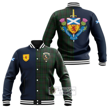 MacAlpine (MacAlpin) Tartan Baseball Jacket Alba with Scottish Lion Royal Arm Half Style