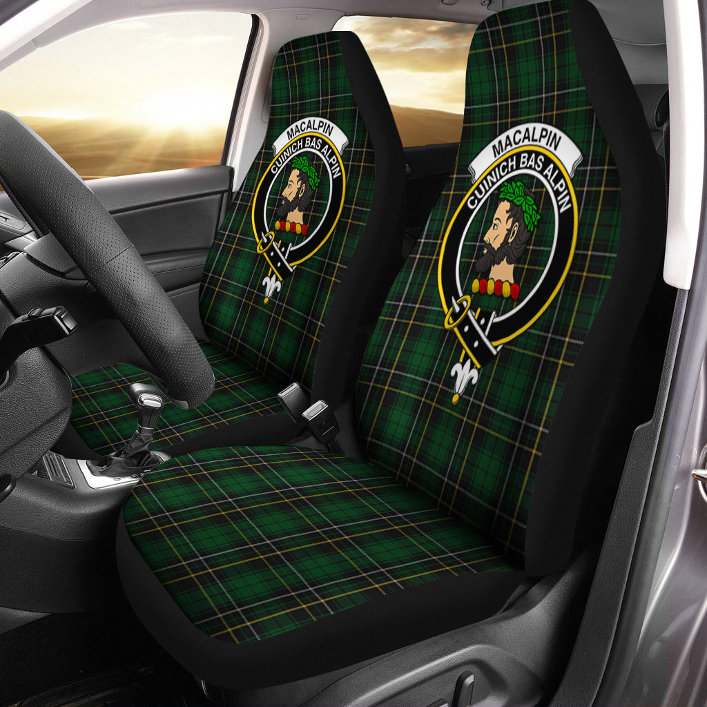 MacAlpine (MacAlpin) Tartan Car Seat Cover with Family Crest One Size - Tartan Vibes Clothing