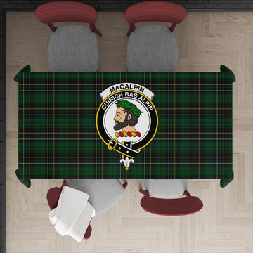 MacAlpine (MacAlpin) Tartan Tablecloth with Family Crest