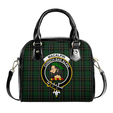 MacAlpine (MacAlpin) Tartan Shoulder Handbags with Family Crest