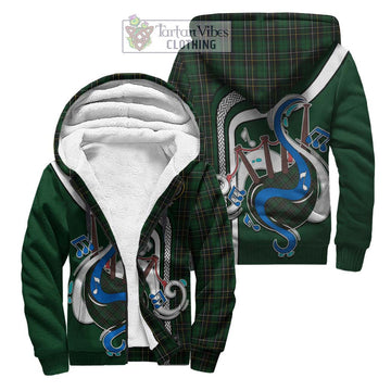 MacAlpine (MacAlpin) Tartan Sherpa Hoodie with Epic Bagpipe Style