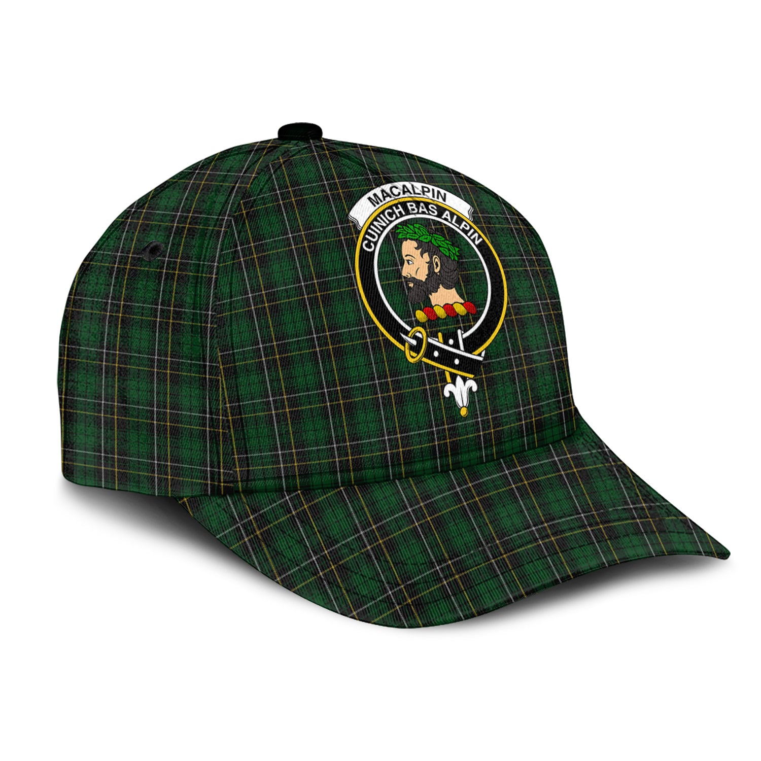 MacAlpine (MacAlpin) Tartan Classic Cap with Family Crest - Tartan Vibes Clothing