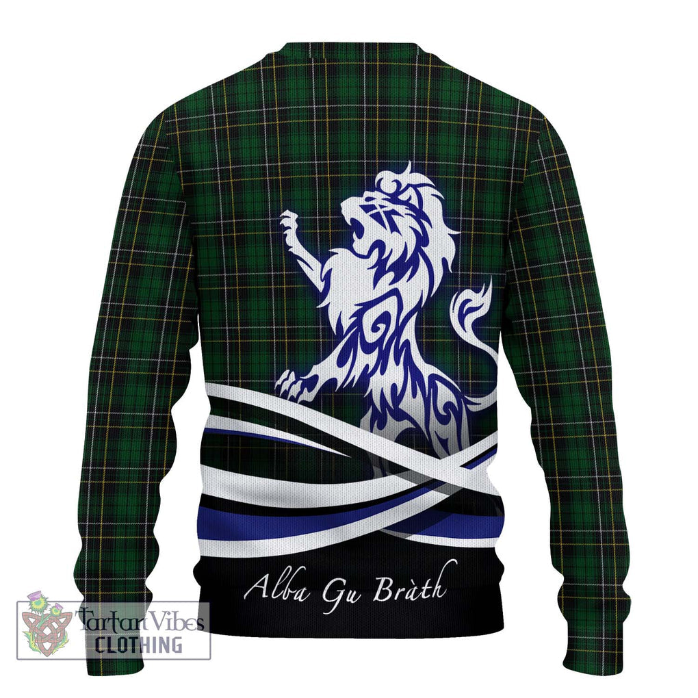 MacAlpine (MacAlpin) Tartan Ugly Sweater with Alba Gu Brath Regal Lion Emblem - Tartan Vibes Clothing