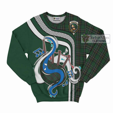 MacAlpine (MacAlpin) Tartan Sweatshirt with Epic Bagpipe Style