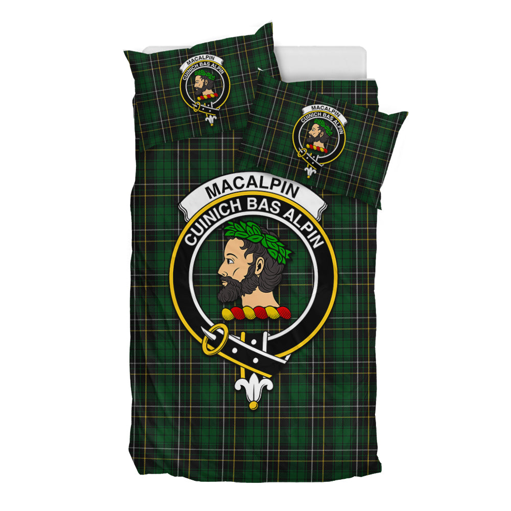 MacAlpine (MacAlpin) Tartan Bedding Set with Family Crest - Tartan Vibes Clothing