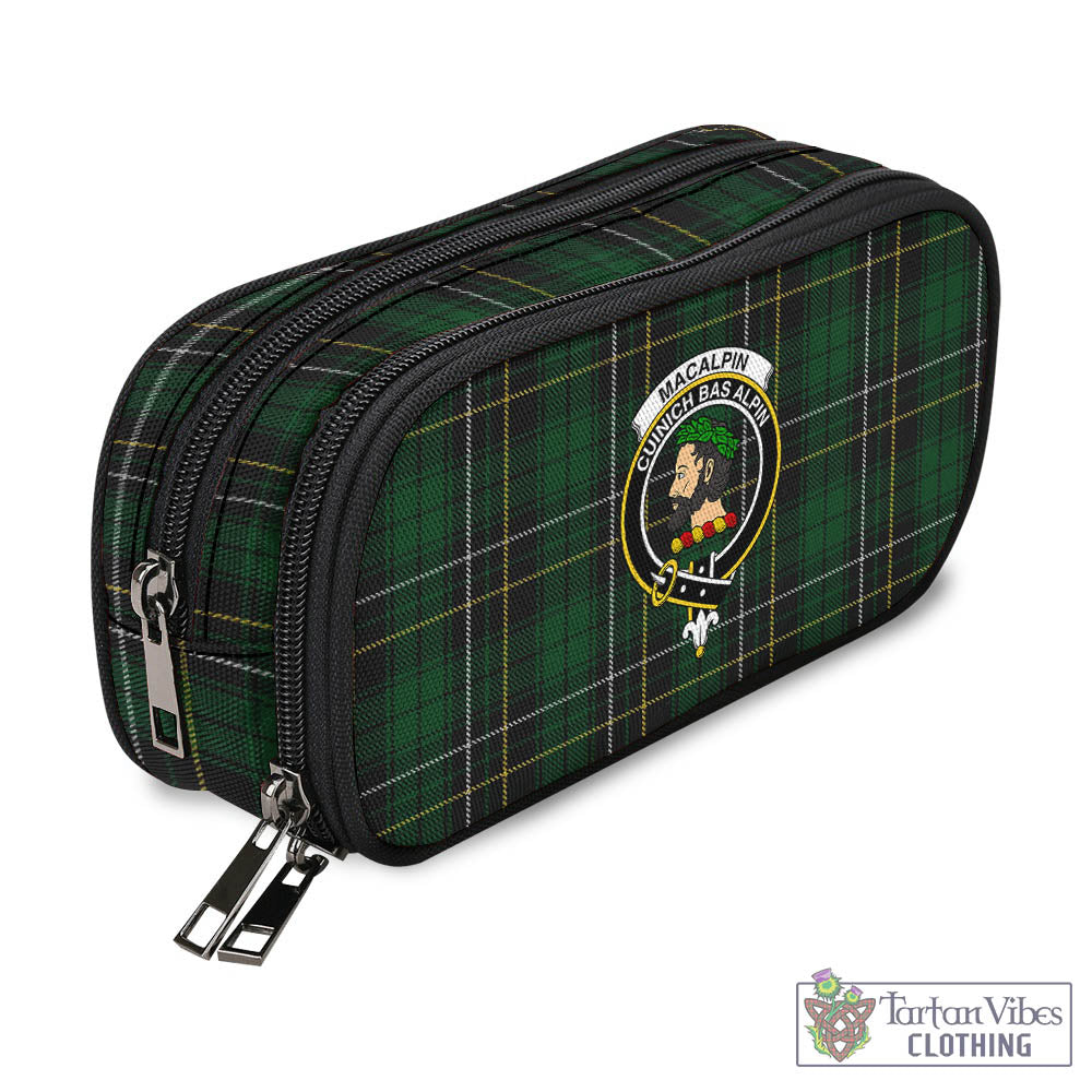 Tartan Vibes Clothing MacAlpin Tartan Pen and Pencil Case with Family Crest