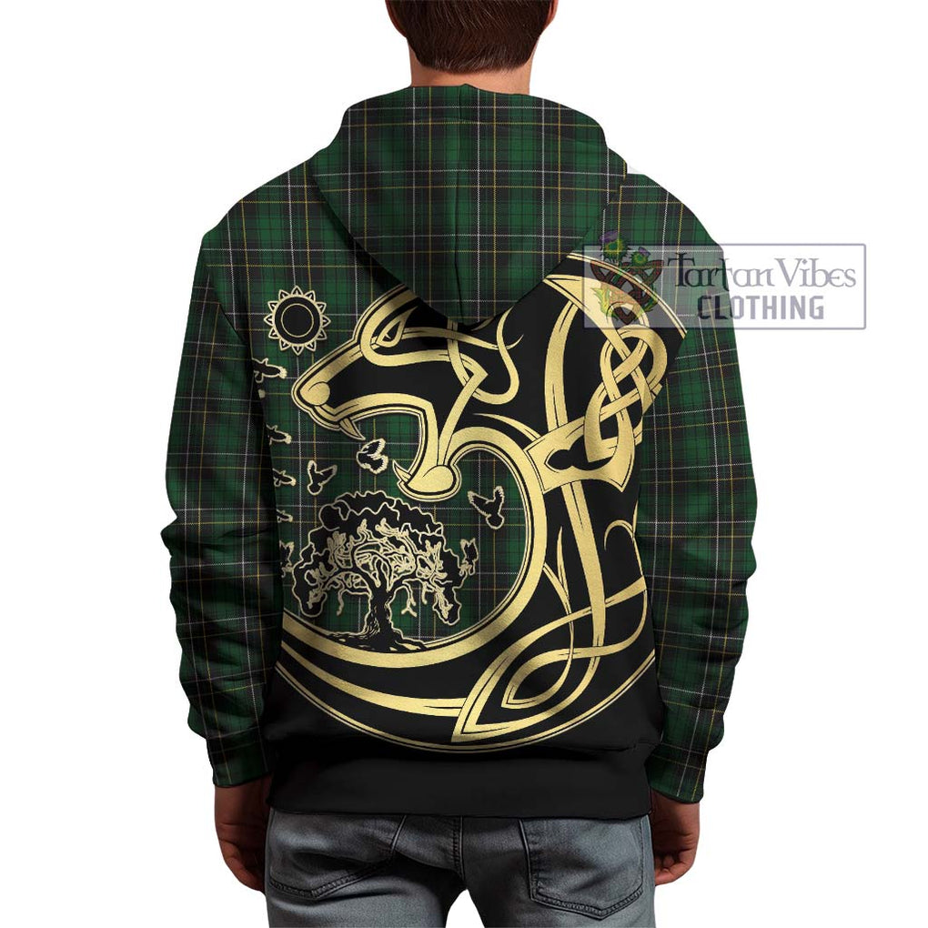 MacAlpine (MacAlpin) Tartan Hoodie with Family Crest Celtic Wolf Style - Tartan Vibes Clothing