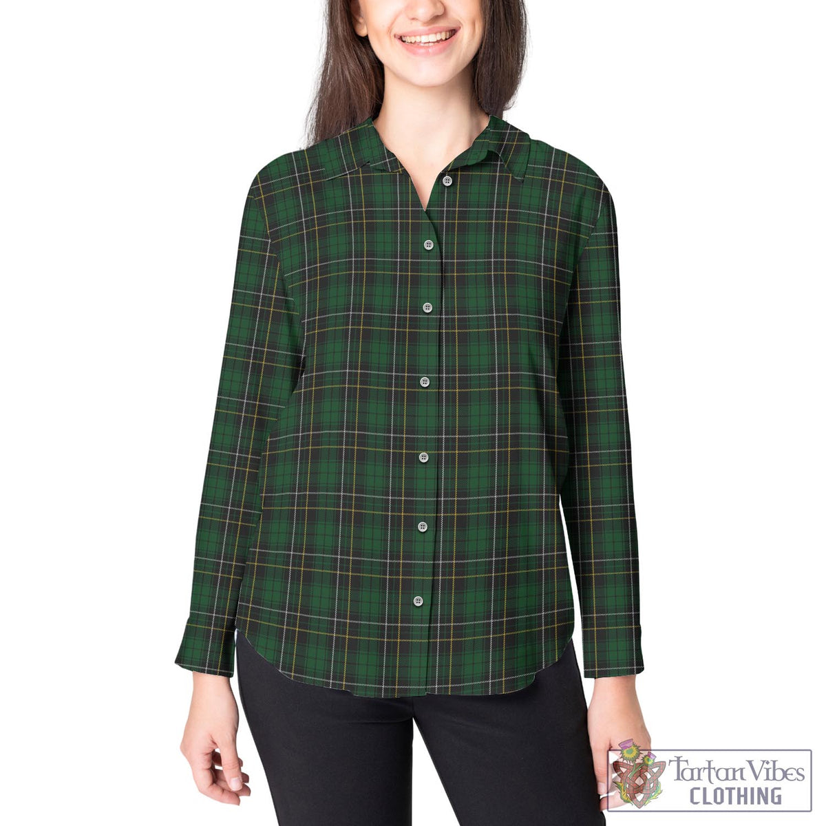 MacAlpine (MacAlpin) Tartan Women's Casual Shirt - Tartan Vibes Clothing