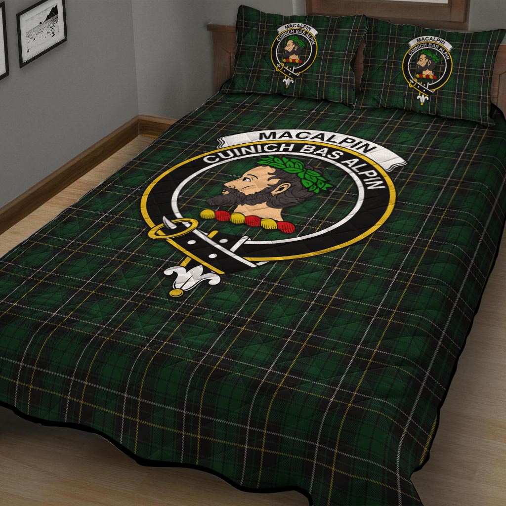 MacAlpine (MacAlpin) Tartan Quilt Bed Set with Family Crest - Tartan Vibes Clothing