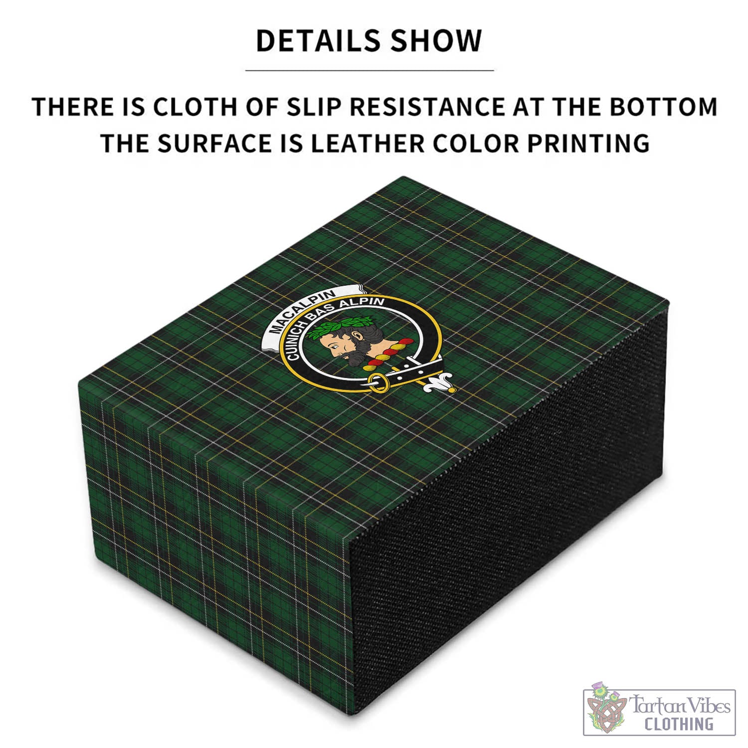 Tartan Vibes Clothing MacAlpin Tartan Pen Holder with Family Crest