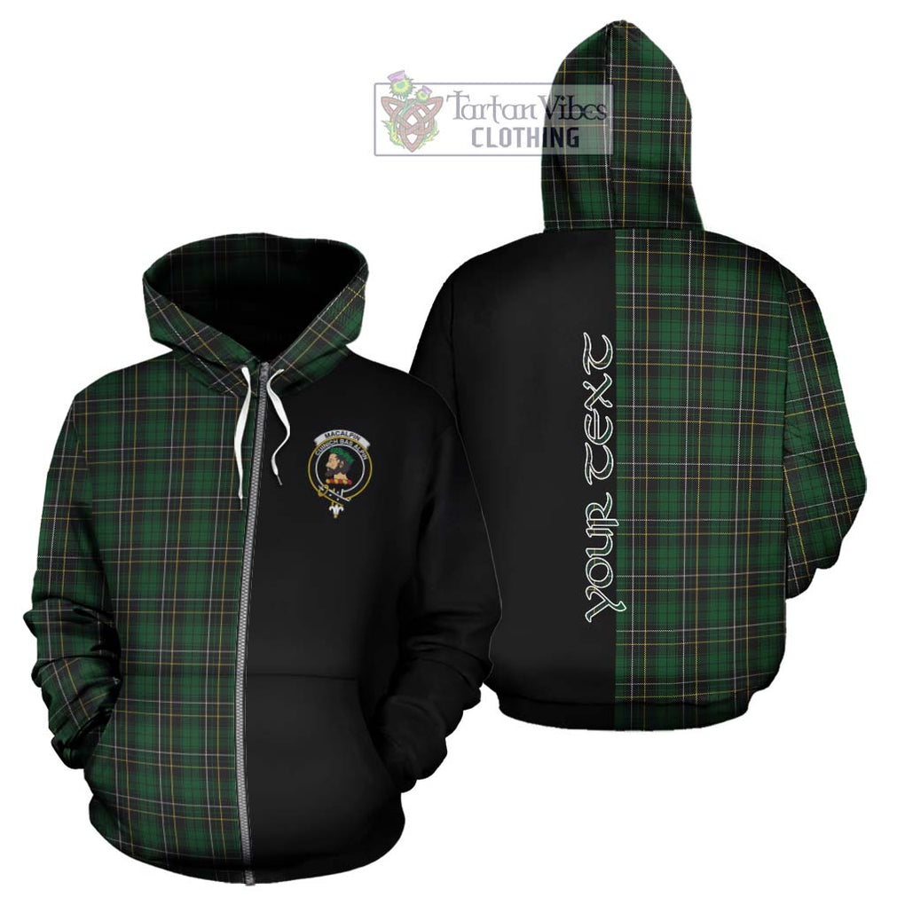 MacAlpine (MacAlpin) Tartan Hoodie with Family Crest and Half Of Me Style - Tartanvibesclothing Shop