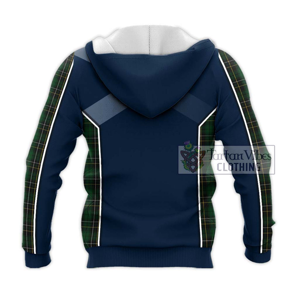 MacAlpine (MacAlpin) Tartan Knitted Hoodie with Family Crest and Lion Rampant Vibes Sport Style - Tartan Vibes Clothing