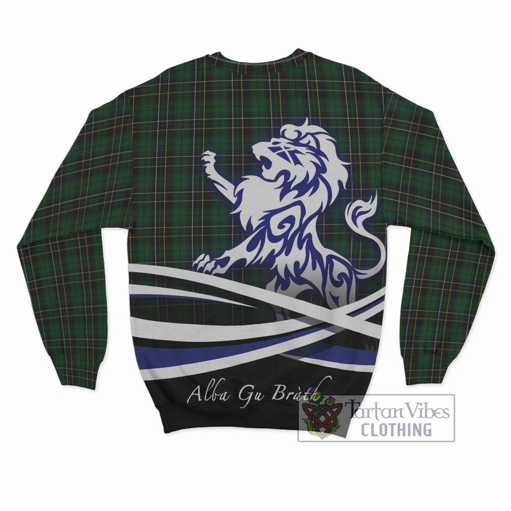 MacAlpine (MacAlpin) Tartan Sweatshirt with Alba Gu Brath Regal Lion Emblem - Tartanvibesclothing Shop