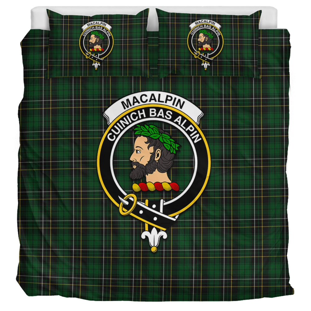 MacAlpine (MacAlpin) Tartan Bedding Set with Family Crest UK Bedding Set UK Super King 104*94 inch - Tartan Vibes Clothing