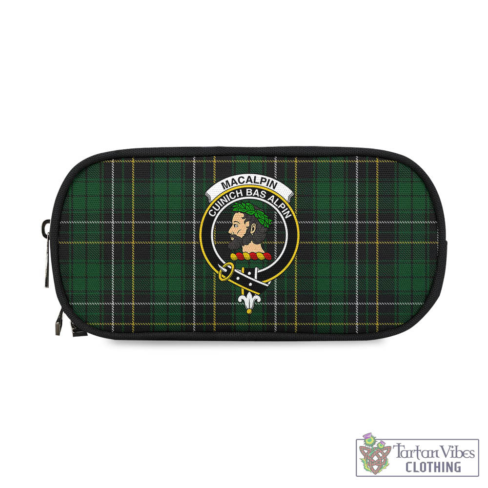 Tartan Vibes Clothing MacAlpin Tartan Pen and Pencil Case with Family Crest