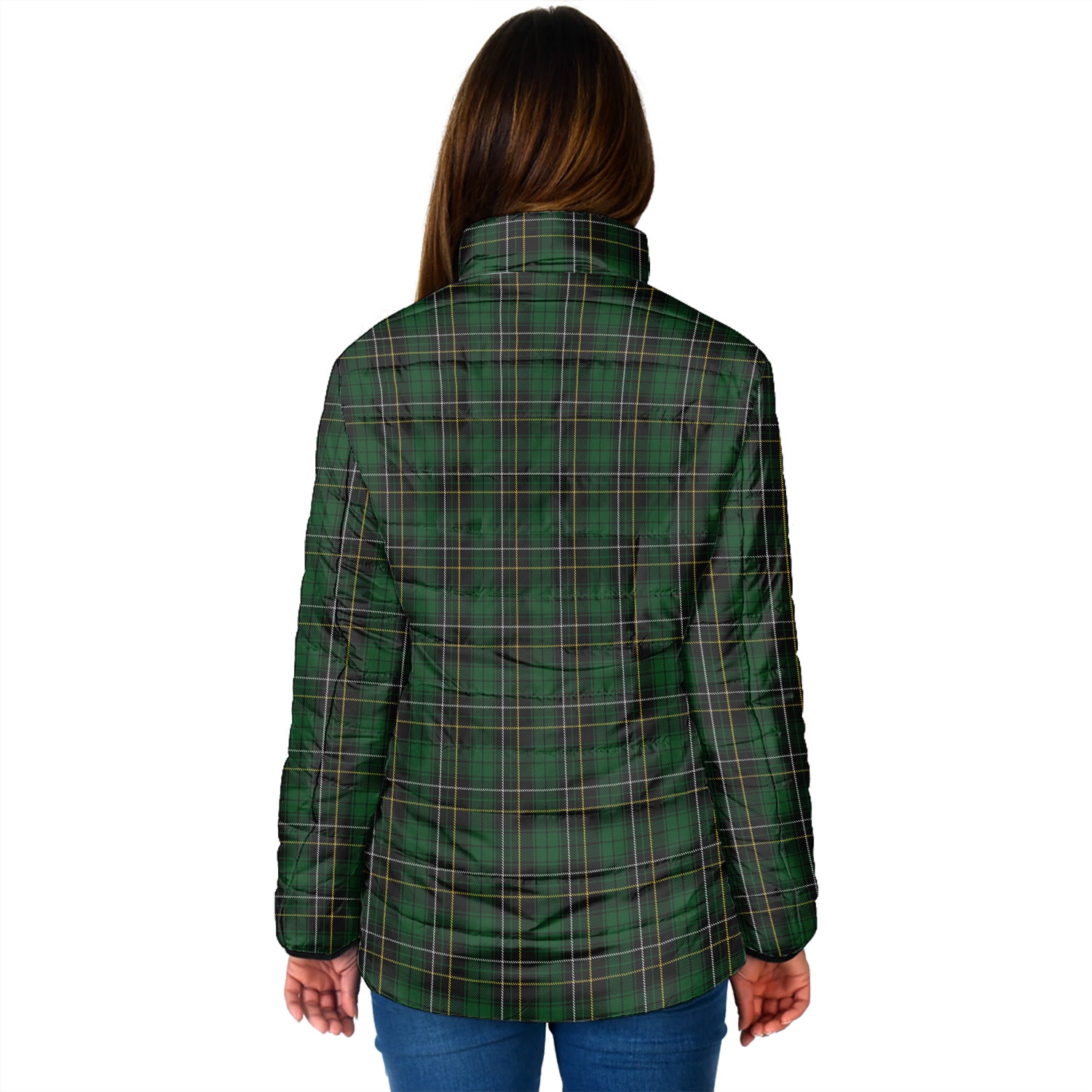 MacAlpine (MacAlpin) Tartan Padded Jacket with Family Crest - Tartan Vibes Clothing