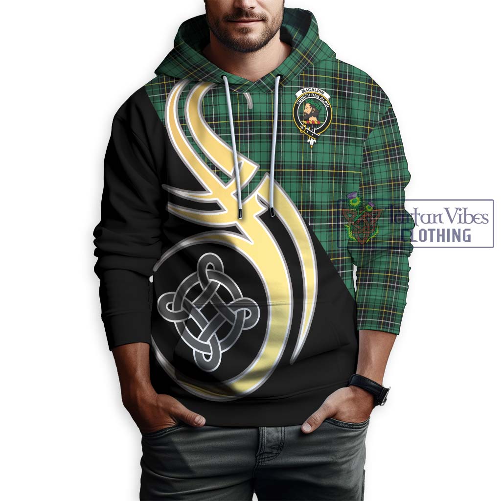 MacAlpin Ancient Tartan Hoodie with Family Crest and Celtic Symbol Style Zip Hoodie - Tartan Vibes Clothing