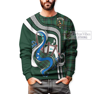 MacAlpin Ancient Tartan Sweatshirt with Epic Bagpipe Style