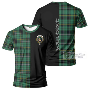 MacAlpin Ancient Tartan T-Shirt with Family Crest and Half Of Me Style