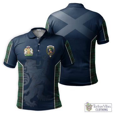 MacAlpin Ancient Tartan Men's Polo Shirt with Family Crest and Lion Rampant Vibes Sport Style
