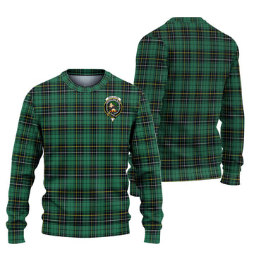 MacAlpin Ancient Tartan Knitted Sweater with Family Crest
