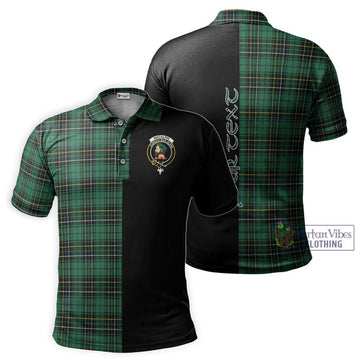 MacAlpin Ancient Tartan Polo Shirt with Family Crest and Half Of Me Style