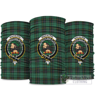 MacAlpin Ancient Tartan Neck Gaiters, Tartan Bandanas, Tartan Head Band with Family Crest