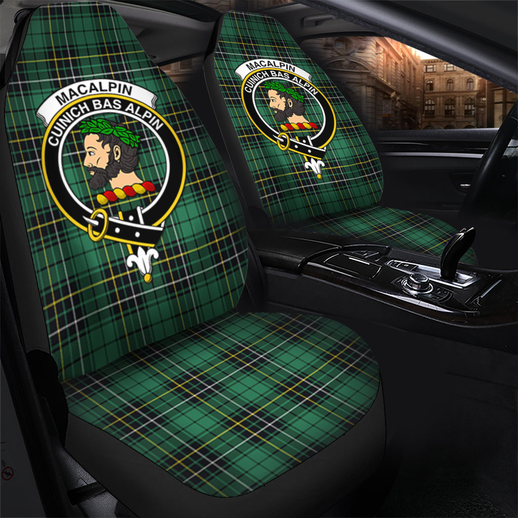 MacAlpin Ancient Tartan Car Seat Cover with Family Crest - Tartanvibesclothing