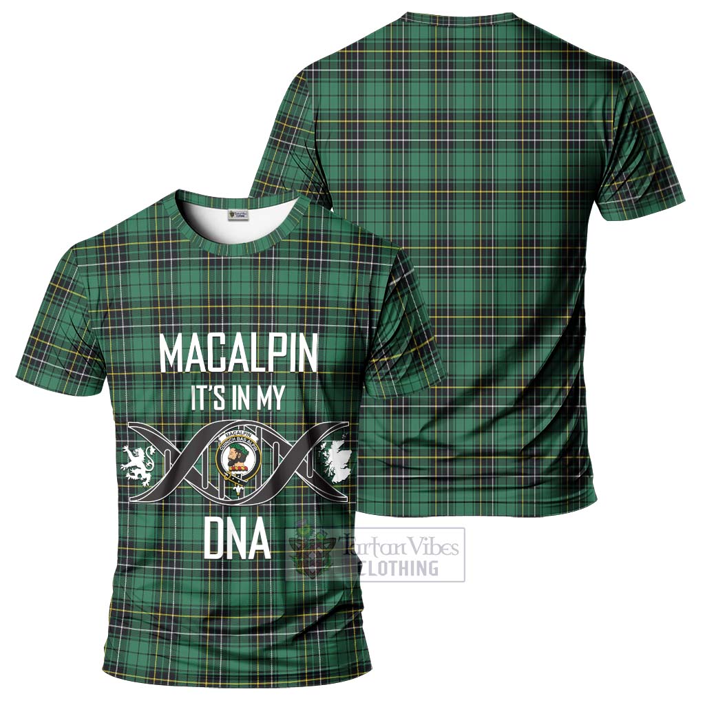 Tartan Vibes Clothing MacAlpin Ancient Tartan T-Shirt with Family Crest DNA In Me Style
