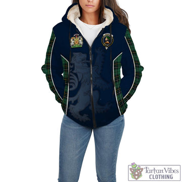 MacAlpin Ancient Tartan Sherpa Hoodie with Family Crest and Lion Rampant Vibes Sport Style