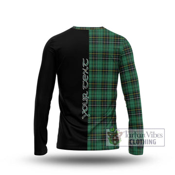 MacAlpin Ancient Tartan Long Sleeve T-Shirt with Family Crest and Half Of Me Style