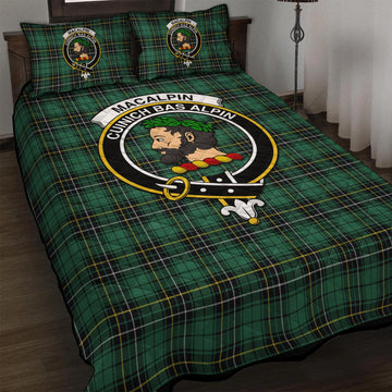 MacAlpin Ancient Tartan Quilt Bed Set with Family Crest