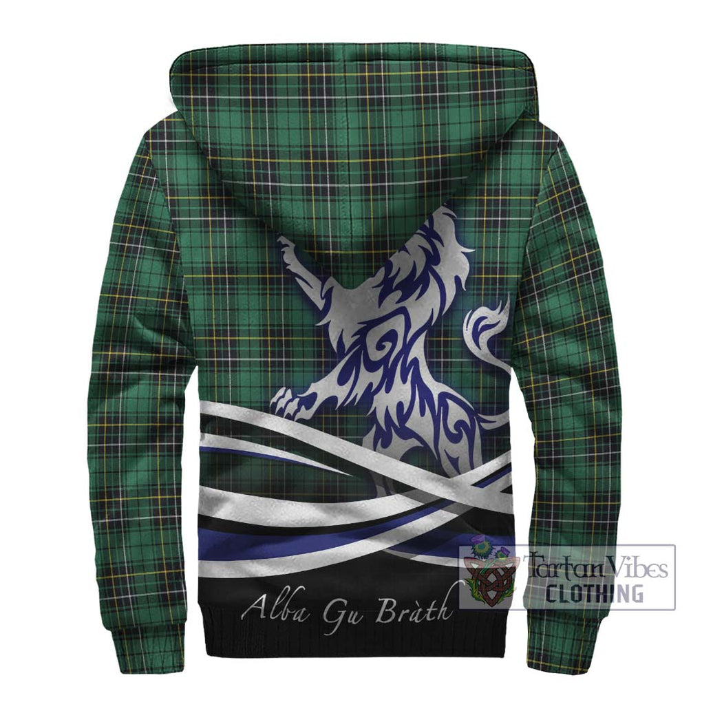 MacAlpin Ancient Tartan Sherpa Hoodie with Alba Gu Brath Regal Lion Emblem - Tartanvibesclothing Shop