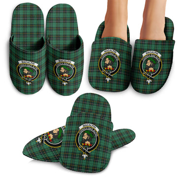MacAlpin Ancient Tartan Home Slippers with Family Crest