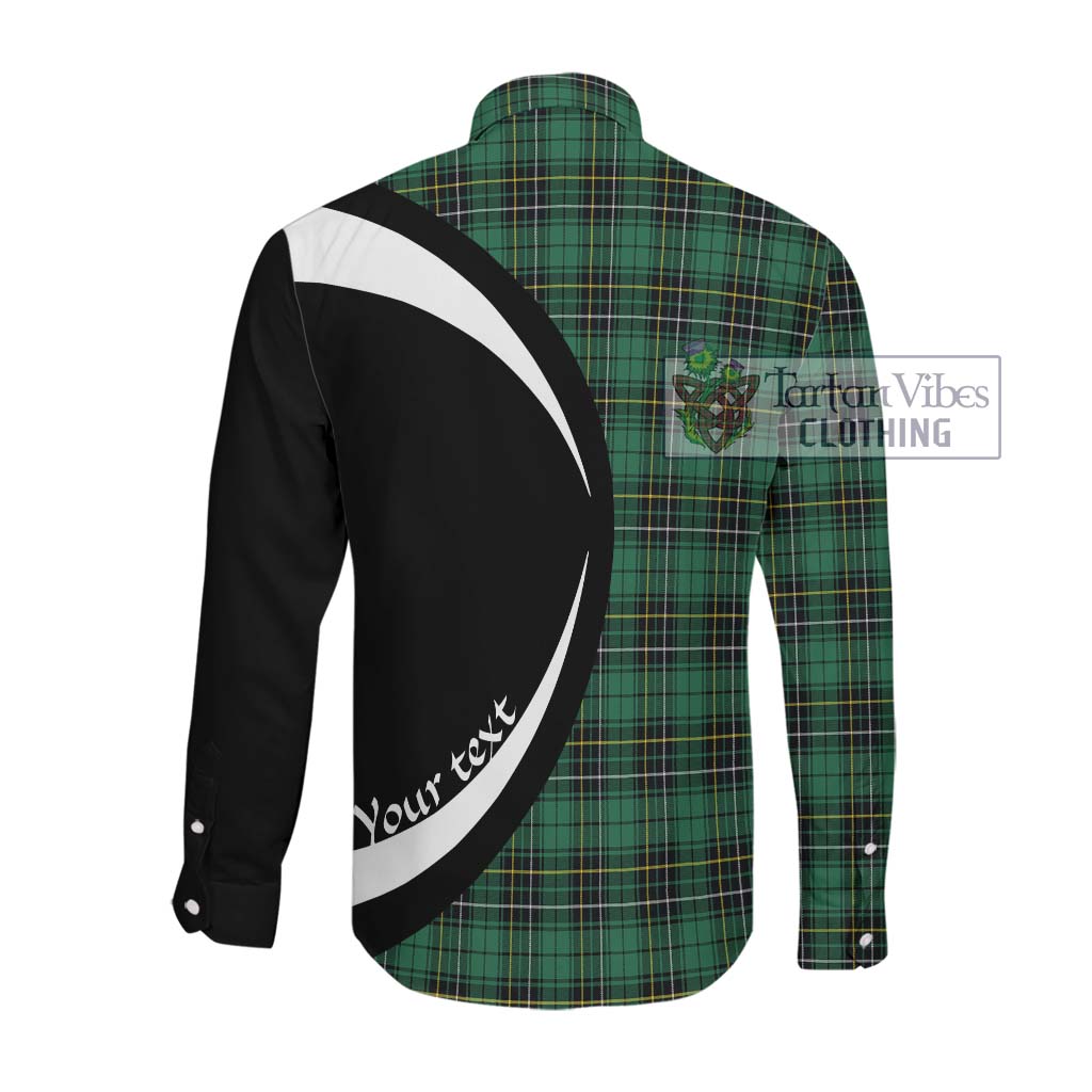 MacAlpin Ancient Tartan Long Sleeve Button Up with Family Crest Circle Style Men's Shirt - Tartan Vibes Clothing