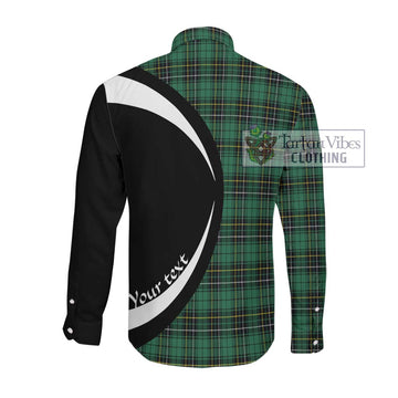 MacAlpin Ancient Tartan Long Sleeve Button Up with Family Crest Circle Style